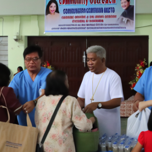 Community outreach program organized by a faith-based institution