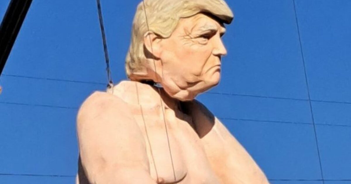 More Disgusting Antics from the Vile Left: Giant Statute of Naked President Trump Moved to Wisconsin