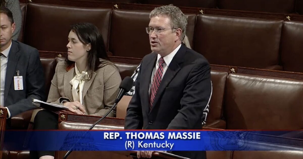 WATCH: GOP Rep. Thomas Massie Explains Why He Was the Only GOP Holdout on Trump-Backed Continuing Resolution