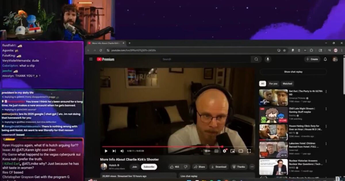 WATCH: Left-Wing Streamer Steven Bonnell, AKA “Destiny” Calls For Conservatives to be Killed More Often So They Will be Afraid to Attend Events Or Speak Out
